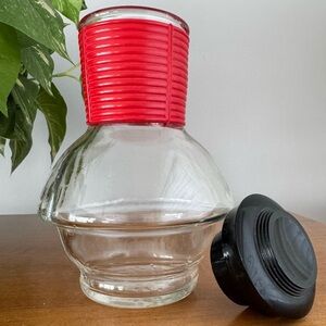 Vintage Bottle Glasbake Glass Coffee/Tea/Hot Water Carafe with Lid